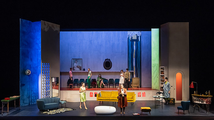 France Marseille 2021-10-31, Rehearsal of TARTUFFE text by Moliere directed by Macha Makeieff at the Theatre National de la Criee Marseille. Photograph by Pascal Gely / Hans Lucas
France Marseille 2021-10-31, Repetition de TARTUFFE texte de Moliere mise en scene de Macha Makeieff au Theatre National de la Criee Marseille. Photographie de Pascal Gely / Hans Lucas
